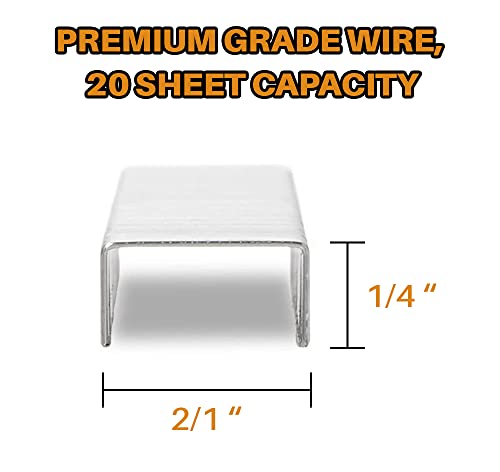 Staples 2 Pack - 10,000 Staples Standard - Heavy Duty Chisel Point Standard Staples 1/4 Inch Staple - Standard Staples for Stapler Jam Free Office Staples for Standard Stapler