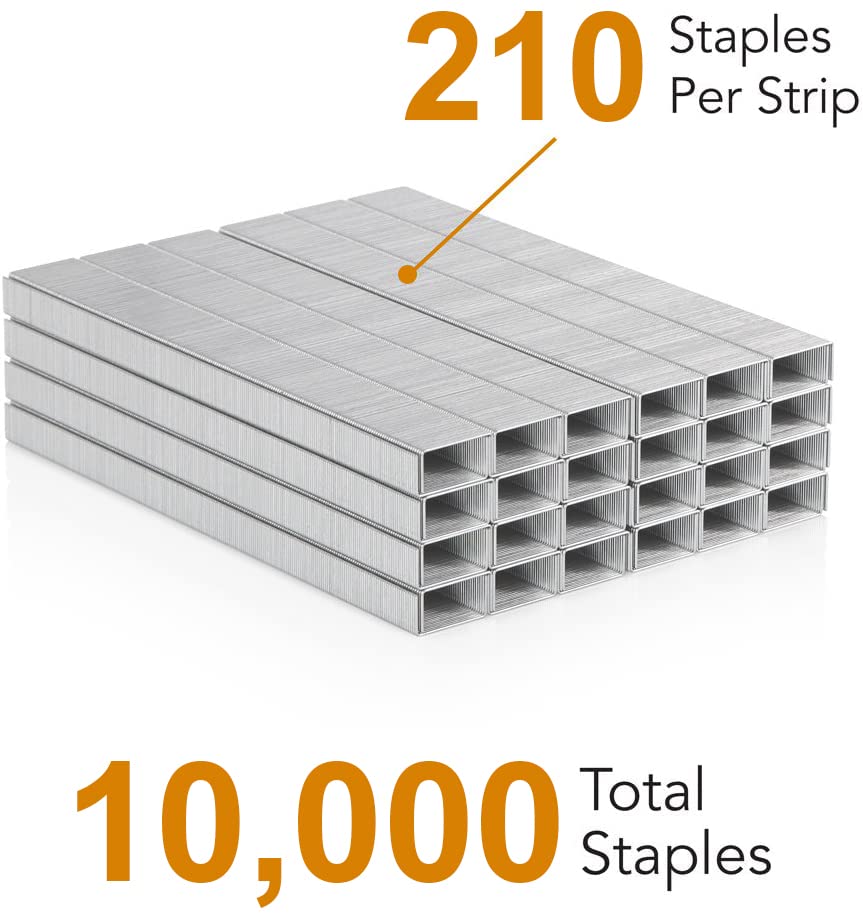 Staples 2 Pack - 10,000 Staples Standard - Heavy Duty Chisel Point Standard Staples 1/4 Inch Staple - Standard Staples for Stapler Jam Free Office Staples for Standard Stapler