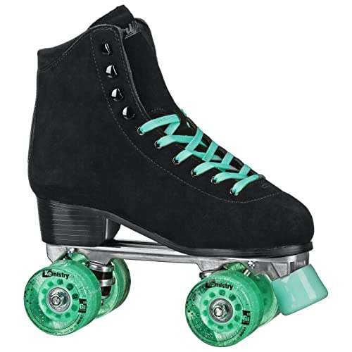 Roller Derby Elite Driftr Roller Skates (9, Black/Mint)