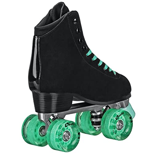 Roller Derby Elite Driftr Roller Skates (9, Black/Mint)