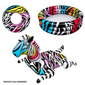 Poolmaster Inflatable Swimming Pool Kiddie Pool, Rainbow Zebra