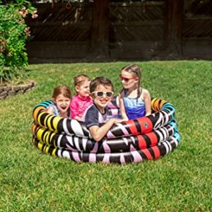 Poolmaster Inflatable Swimming Pool Kiddie Pool, Rainbow Zebra