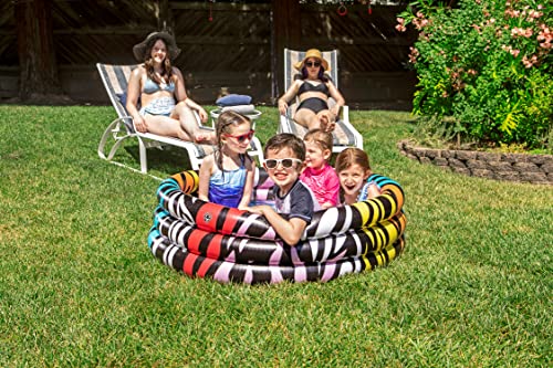 Poolmaster Inflatable Swimming Pool Kiddie Pool, Rainbow Zebra