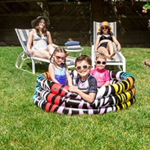 Poolmaster Inflatable Swimming Pool Kiddie Pool, Rainbow Zebra