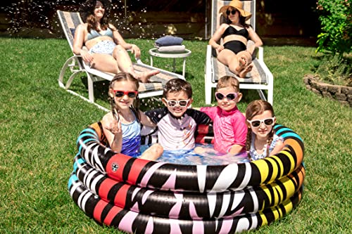 Poolmaster Inflatable Swimming Pool Kiddie Pool, Rainbow Zebra