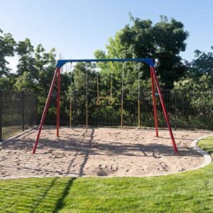 Lifetime 90200 Heavy Duty A-Frame Metal Swing Set, Primary Colors