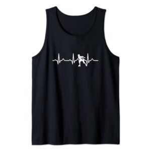 Awesome Roller Derby Skater Women Heartbeat T-Shirt Tank Top