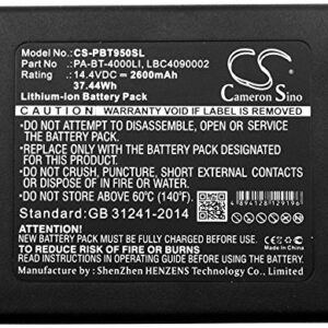 Battery HP25B Replacement for Brother P Touch P 950 NW RuggedJet RJ, PA-BB-001, PA-BB-002, PT-D800W, PT-E800T/TK, PT-E850TKW, PTP900W, PT-P900W, PTP950NW, PT-P950NW, RJ 4040 TD 2130 NHC, RJ4030