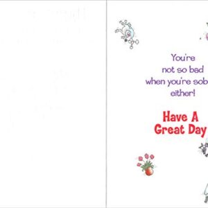 Designer Greetings Man Juggling Dog, Cat, Flowers Funny/Humorous Birthday Card for Brother-in-Law