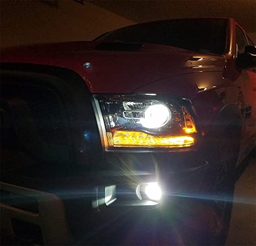 ModifyStreet Black For 09-18 Ram 1500/10-18 Ram 2500/3500 Headlights Replacement Kit( Not Fit with Stock projector Headlights