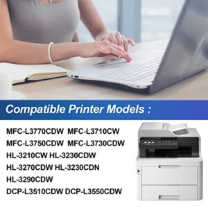 TN223 Compatible TN223BK TN223C TN223M TN223Y Toner Cartridge Replacement for Brother MFC-L3770CDW MFC-L3710CW Printer Toner (2BK+1C+1Y+1M).