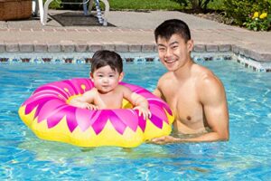 poolmaster flower swimming pool baby float rider, yellow