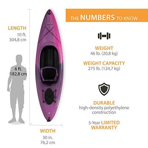 Lifetime Cruze 100 Sit-in Kayak, Orchid Fusion, 10-Foot