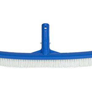 Poolmaster 18100 Curved Swimming Pool Brush Head, 17.5-Inches, Essential Collection, Blue