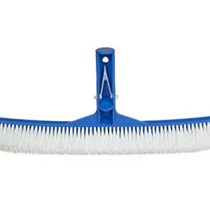 Poolmaster 18100 Curved Swimming Pool Brush Head, 17.5-Inches, Essential Collection, Blue