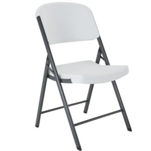 lifetime products contoured folding white chair 2804