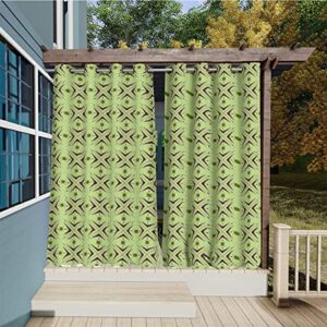 lanqiao outdoor patio curtains, atomic boomerang outdoor curtain for balcony hermal insulated water repellent drape for balcony w120 x l108