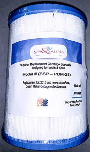 Spa & Sauna Parts Replacement Cartridge Filter for Dream Maker, Aquarest PDM28 461273