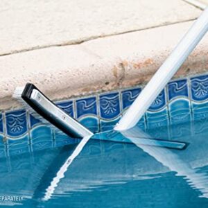 Poolmaster 20173 18-Inch Swimming Pool Brush With Aluminum-Back and Combo Bristles, Premier Collection