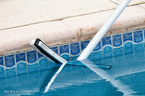 Poolmaster 20173 18-Inch Swimming Pool Brush With Aluminum-Back and Combo Bristles, Premier Collection