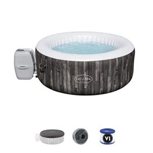 Inflatable Coleman 90455 SaluSpa Bahamas 71-Inch x 26-Inch 4 Person Outdoor Portable Hot Tub Spa with 120 Air Jets, Pump, 2 Filter Cartridges, and Tub Cover