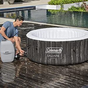 Inflatable Coleman 90455 SaluSpa Bahamas 71-Inch x 26-Inch 4 Person Outdoor Portable Hot Tub Spa with 120 Air Jets, Pump, 2 Filter Cartridges, and Tub Cover