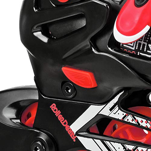 Roller Derby Caspian Boys Adjustable Inline-Quad Combo Skates - RED/Black Size 12-2