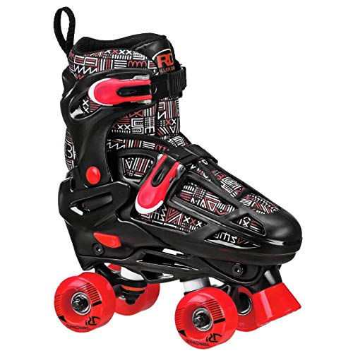 Roller Derby Caspian Boys Adjustable Inline-Quad Combo Skates - RED/Black Size 12-2