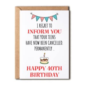 funny 40th birthday card – 40th birthday card – for son daughter sister brother nephew niece grandson