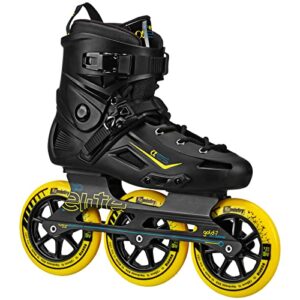 roller derby elite alpha 125mm 3-wheel inline skate size 10, black