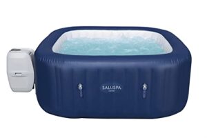bestway saluspa hawaii airjet inflatable hot tub spa | 71″ x 71″ x 26″ square shape | fits up to 4-6 persons