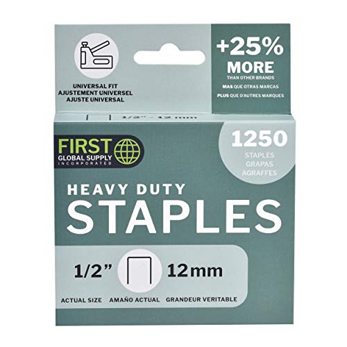 FGS Heavy Duty Staples | 1/2" 12mm | 1,250 Pack | Universal Fit | T50 |