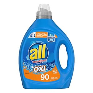 all laundry detergent liquid, fights tough stains with oxi power, high efficiency compatible, 2x concentrated, 90 loads