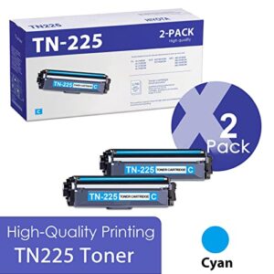 hiyota compatible tn-225c tn225 cyan toner cartridge replacement for brother tn 225 hl-3140cw 3150cdn 3170cdw 3180cdw mfc-9130cw 9140cdn 9330cdw 9340cdw dcp-9015cdw 9020cdn printers | tn 225 2pk