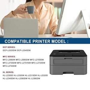 INDIUPRINT 1 Pack TN630 TN-630 Black Toner Cartridge Replacement for Brother HL-L2300D L2305W L2315DW L2320D L2340DW L2360DW L2380DW MFC-L2680W L2685DW L2740DW DCP-L2520DW L2540DW Printer Toner.