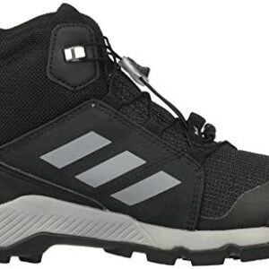 adidas Outdoor Unisex-Child Terrex MID GTX Hiking Boot, Black/Grey Three/Carbon, 10.5K Child US Little Kid