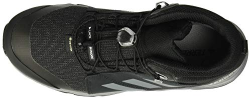 adidas Outdoor Unisex-Child Terrex MID GTX Hiking Boot, Black/Grey Three/Carbon, 10.5K Child US Little Kid