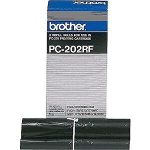 Brother Pc202rf Thermal Transfer Refill Roll, Black, 2/Pk - In Retail Packaging