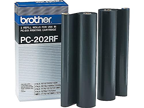 Brother Pc202rf Thermal Transfer Refill Roll, Black, 2/Pk - In Retail Packaging