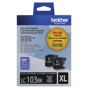 brother, 2-pack high yield black original ink cartridge for dcp j152, mfc j245, j285, j450, j470, j475, j650, j6520, j6720, j6920, j870, j875 “product category: supplies & accessories/printer consumables”