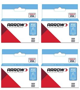 arrow fastener 224 genuine p22 1/4-inch staples, 5,050-pack pack of 4