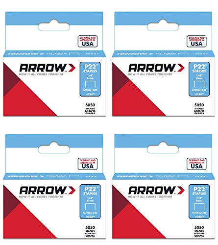 Arrow Fastener 224 Genuine P22 1/4-Inch Staples, 5,050-Pack Pack of 4
