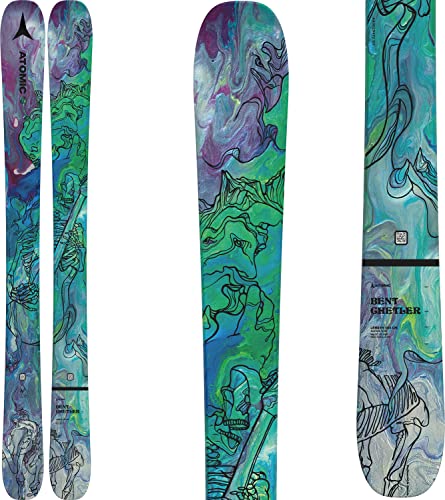 Atomic Bent Chetler Mini Skis Kids Sz 153cm Metallic Green/Purple