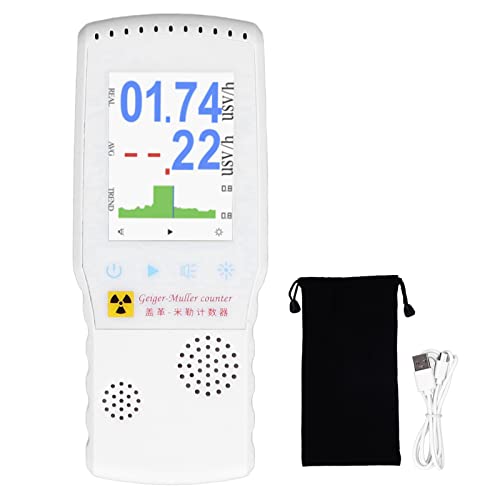 Nuclear Radiation Detector, Clear viewing High Accuracy Radiation Dose Counter Handheld for Pollution Monitoring