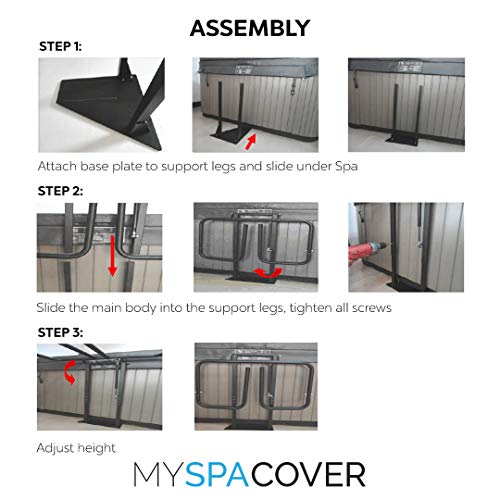 MySpaCover Spa and Hot Tub Hydraulic Cover Lifter, Undermount Removal System, Works for Variety of Spa Shapes and Sizes, Easy to Use