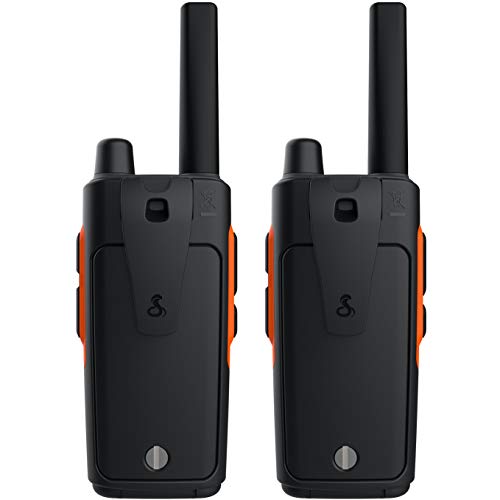 Cobra RX680 Waterproof Walkie Talkies for Adults - Rechargeable, 60 Preset Channels, Long Range 38-Mile Two-Way Radio Set (2-Pack),Black and Orange