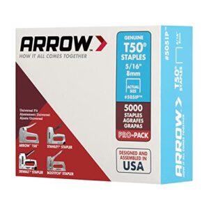 Arrow Fastener 505IP Genuine T50 5/16-Inch Staples, 5,000-Pack
