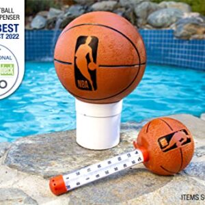 Poolmaster 25306 Floating Basketball Swimming Pool and Spa Thermometer Featuring Classic NBA Logo, Brown