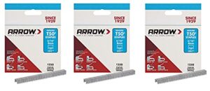 arrow 505 genuine t50 5/16-inch staples, pack of 3