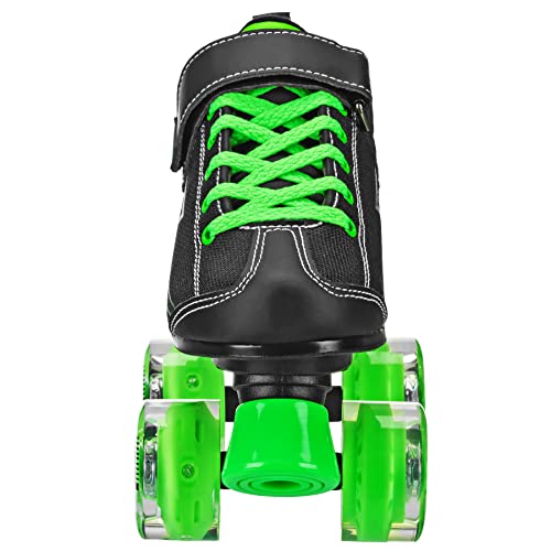 Roller Derby Blazer Boy's Lighted Wheel Roller Skate Black/Green Size 3